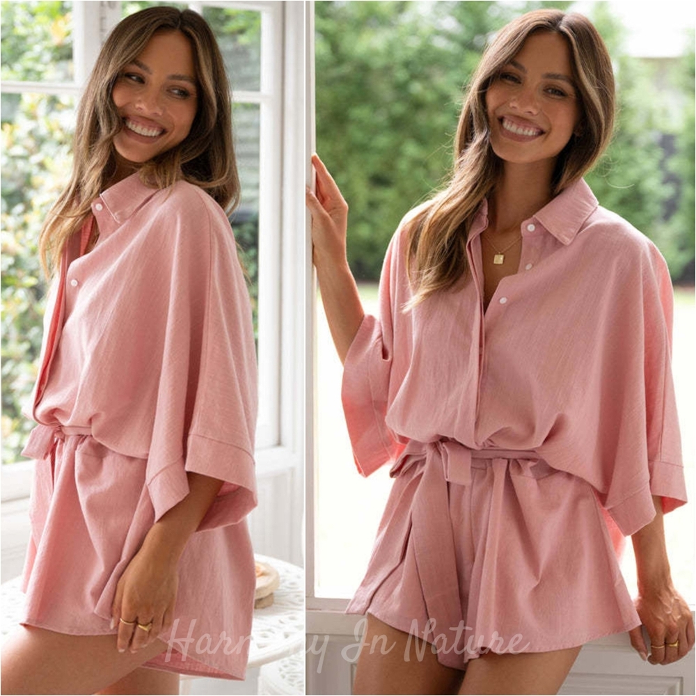 Tie It Together Romper - Pink